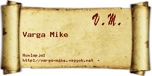 Varga Mike névjegykártya